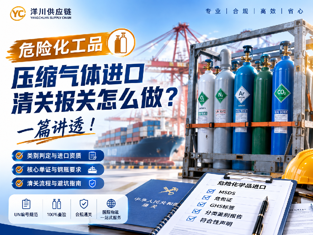 危险化工品压缩气体进口清关怎么做？这几个环节先核清（2类危险品）