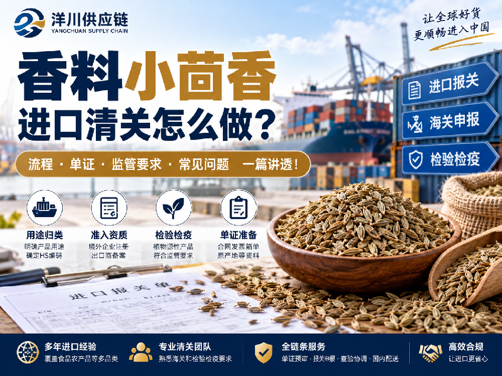 小茴香进口清关怎么做?香料与药材进口合规全流程-洋川供应链